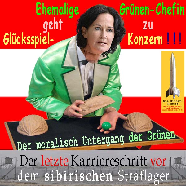 SilberRakete Ehemalige Gruenen Chefin AT zu Gluecksspielkonzern Moralischer Untergang Vor sibirischen Straflager