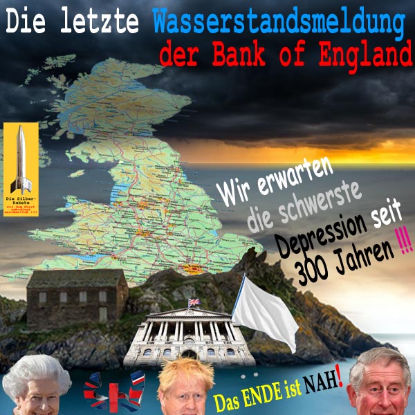 SilberRakete BankOfEnglan LetzteMeldung Schwerste Depression 300Jahre QueenE BJohnson PCharles