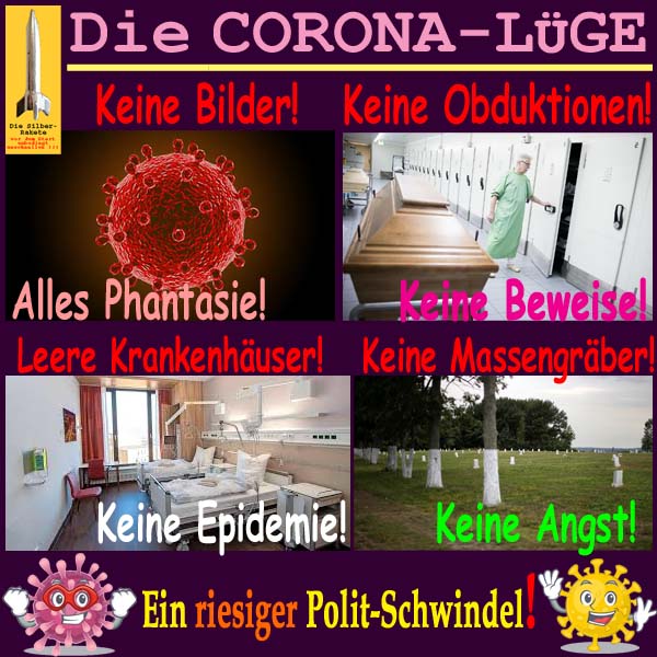 SilberRakete Corona Luege Keine Bilder Obduktionen Beweise Massengraeber Epidemie Angst Schwindel