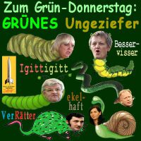 SilberRakete_Gruendonnerstag-GRUENE-Ungeziefer-ekelhaft-Verraeter