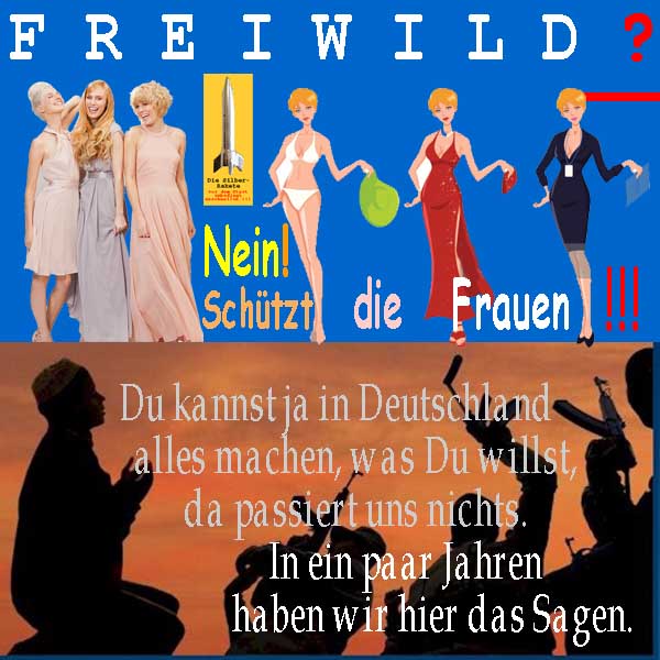 SilberRakete Freiwild-Blonde-Frauen-schuetzen-Moslem-in-D-alles-machen-bald-Sagen