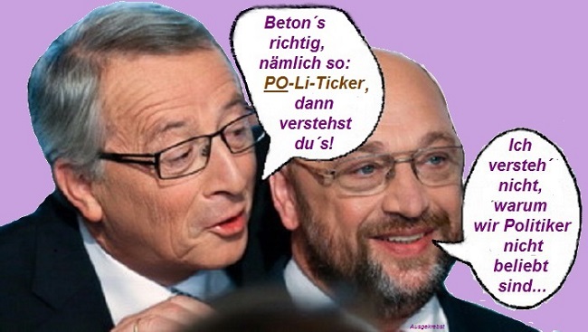 Ausgekrebst Nicht mal richtig betonen kann der Schulz