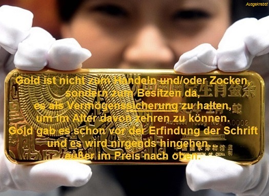 Ausgekrebst Schon seit Jahrtausenden haben wir mit Gold immer richtig sicheres Geld zur Hand