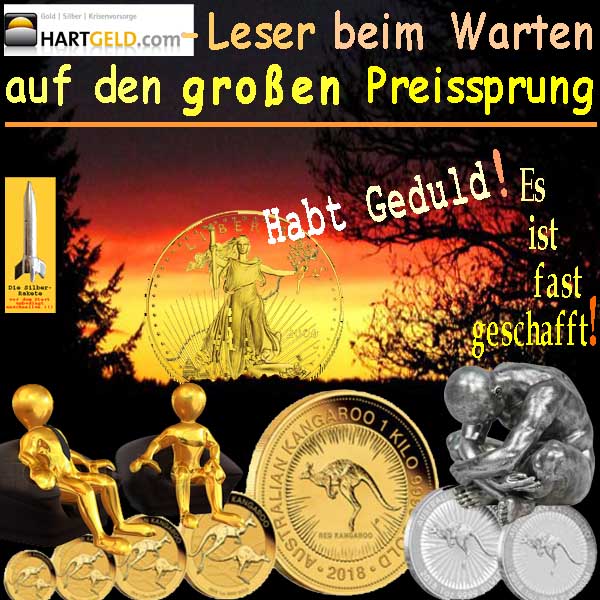 SilberRakete HARTGELD Leser warten auf grossen Preissprung Muenzen GOLD SILBER Kangaroo Liberty Geduld