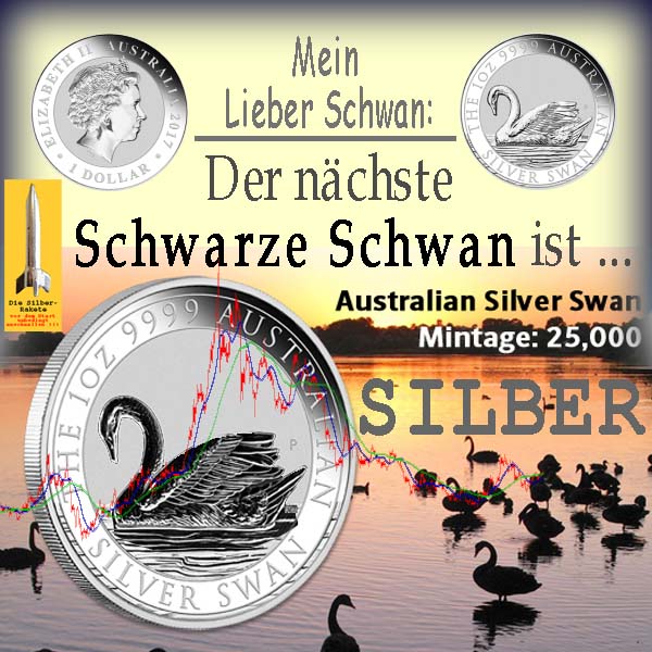 SilberRakete Queen Mein lieber Schwan Der naechste Schwarze Schwan ist SILBER Preis 10Jahre Muenze