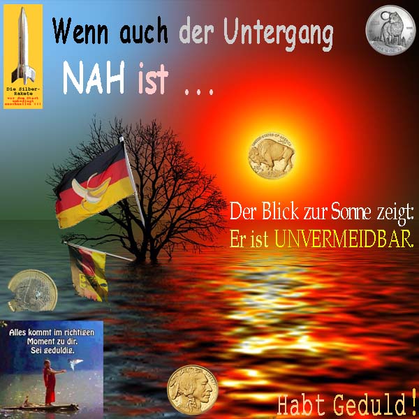 SilberRakete Untergang nah Unvermeidbar Baum Fahne D Banane Sonne GOLD Bulle Mond SILBER Wolf Geduld