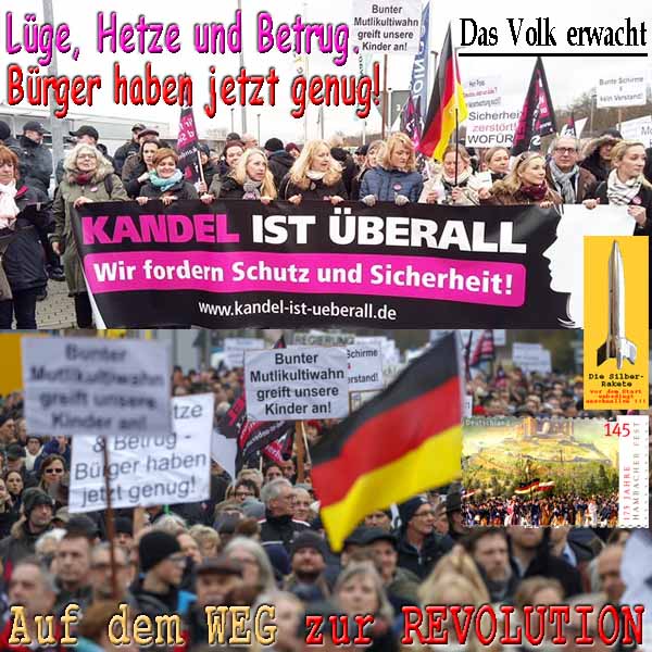 SilberRakete Volk erwacht Demonstration in Kandel Luege Hetze Betrug Buerger haben genug Weg zur Revolution