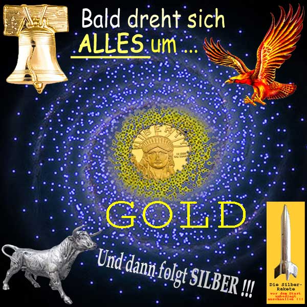 SilberRakete Glocke Bald dreht sich alles um GOLD Liberty Bulle Und dann folgt SILBER