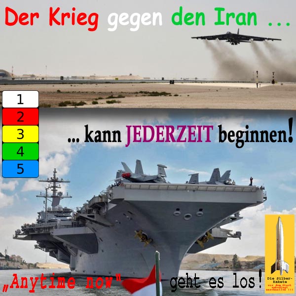 SilberRakete Krieg kann jederzeit beginnen Flugzeug Schiff DEFCON 12345 Anytime now geht es los